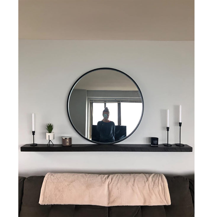 Eneas Pine Solid Wood Floating Shelf Millwood Pines Size: 2" H x 30" W x 6" D Finish: Mocha