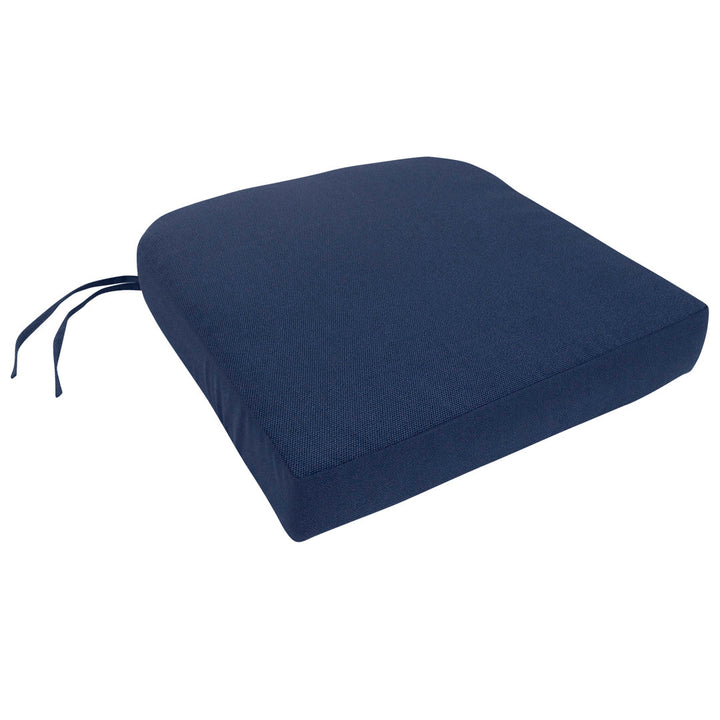 Encinitas Knife Edge Indoor/Outdoor Sunbrella Dining Chair Cushion Darby Home Co Size: 3.5" H x 18" W x 19" D Fabric: Canvas Navy Sunbrella® Canvas