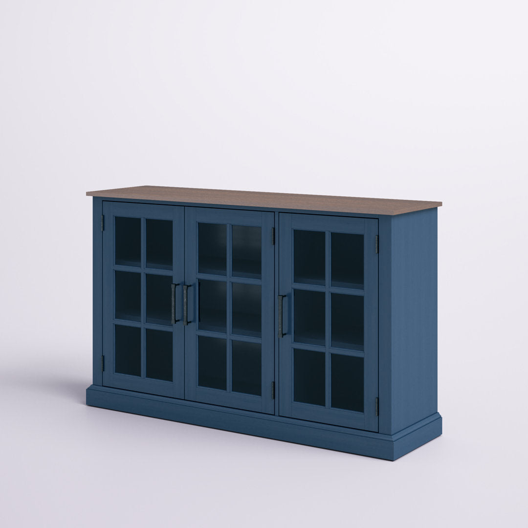Truby 55" Wide Sideboard Laurel Foundry Modern Farmhouse® Color (Base/Top): Fontana Blue/Brown