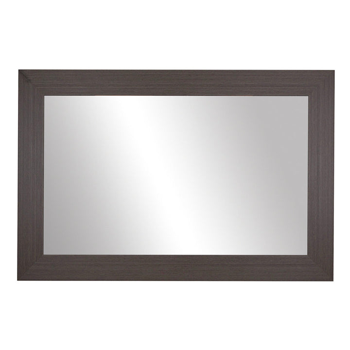 Shmuel Wood Framed with Safety Backing Ideal for Bathroom / Vanity Mirror Wade Logan® Size: 32" x 32" Finish: Dovetail Gray