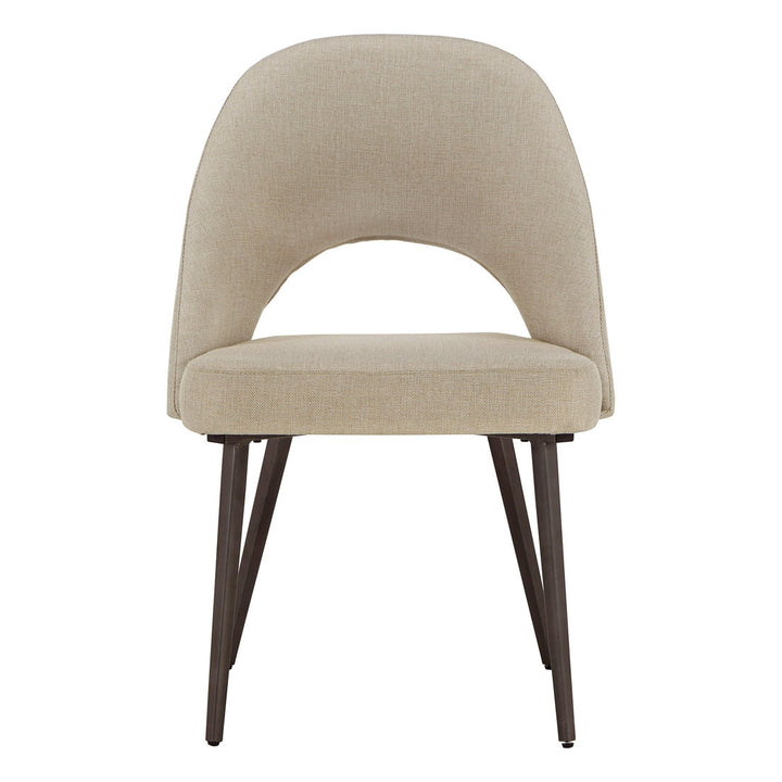 Etna Upholstered Side Chair (Set of 2) Mercury Row® Upholstery Color: Beige Herringbone Twill
