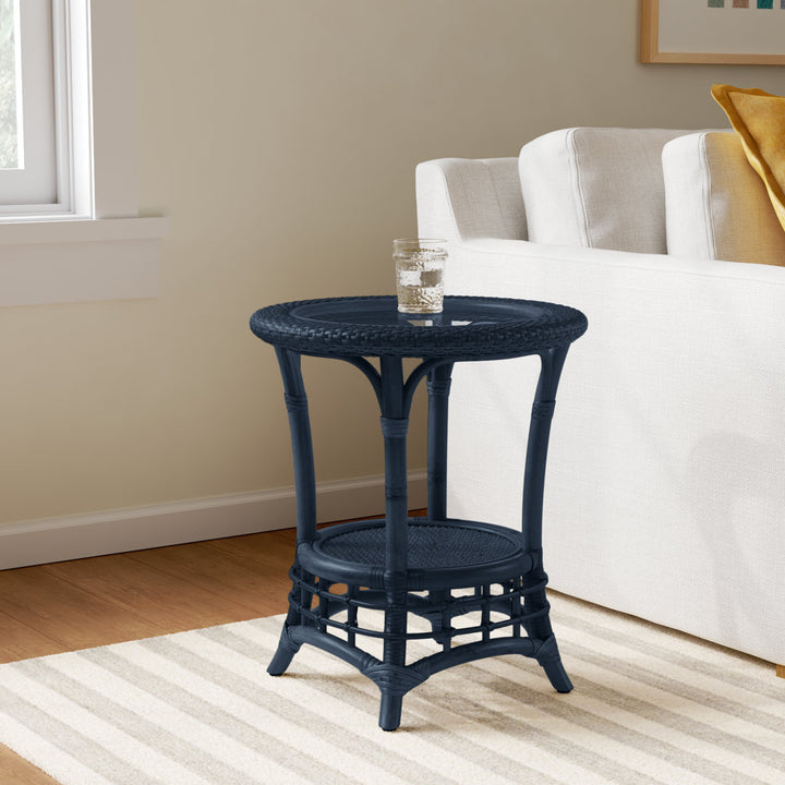 Luca Chairside Table Birch Lane™ Color: Navy