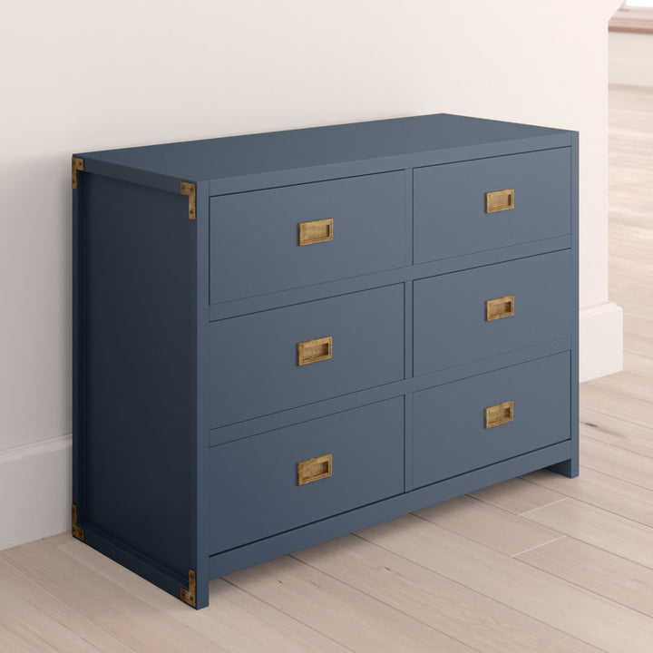 Hubble 6 Drawer Double Dresser Viv + Rae™ Color: Graphite Blue