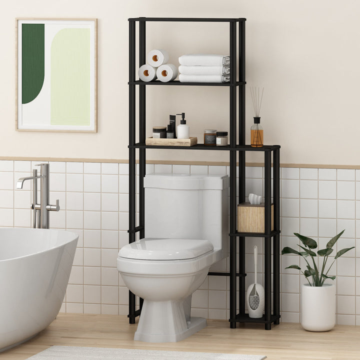 Antonucci 31.1" W x 65.1" H x 9" D Over-The-Toilet Storage Ebern Designs Finish: Espresso/Black