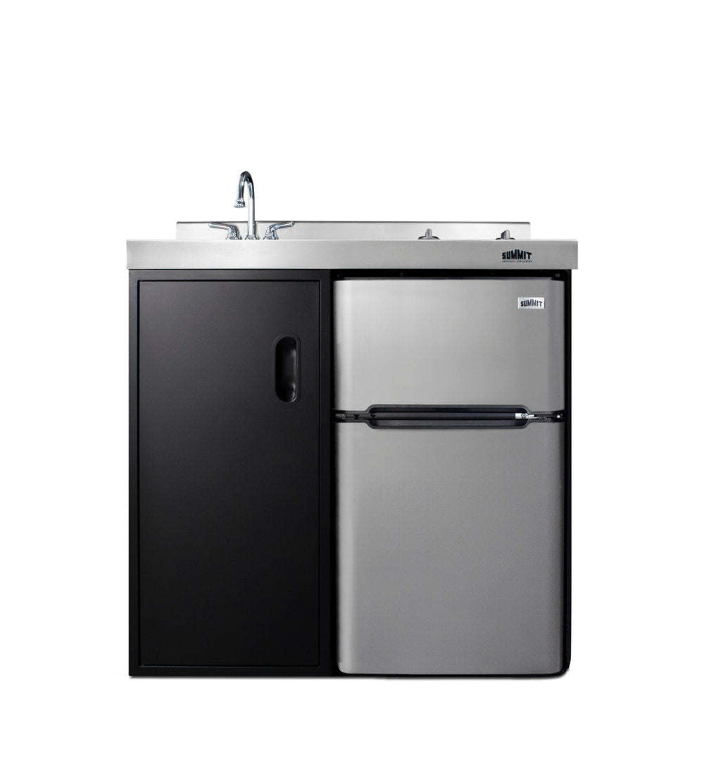 All-in-One Kitchenette 3.2 cu. ft. Freestanding Mini Fridge with Freezer Summit Appliance