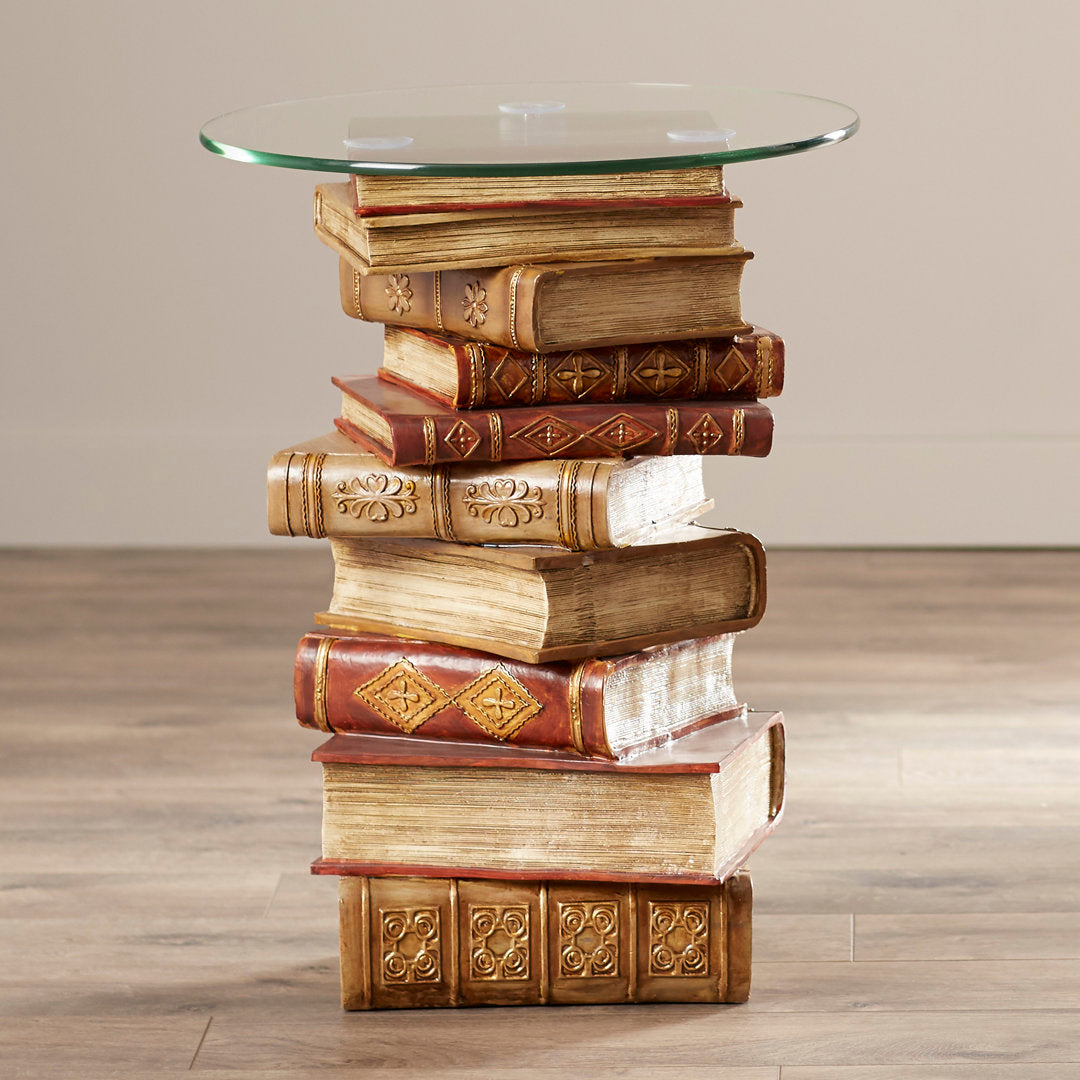 Montegue Stacked Books Glass Figurine Table World Menagerie
