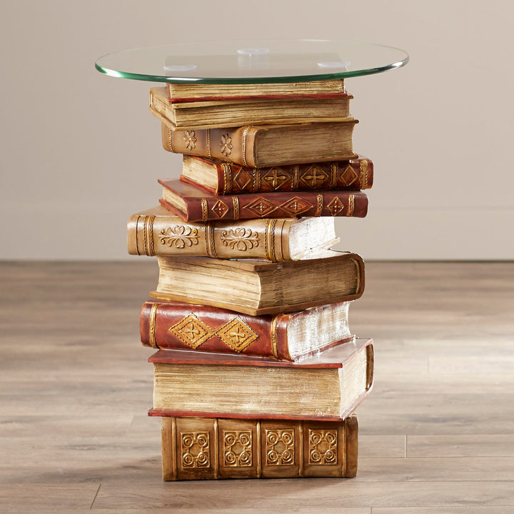 Montegue Stacked Books Glass Figurine Table World Menagerie