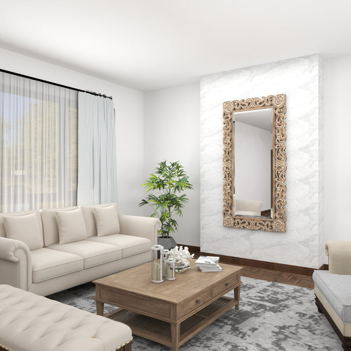 Talleyville Mango Wood Traditional Full Length Mirror One Allium Way®