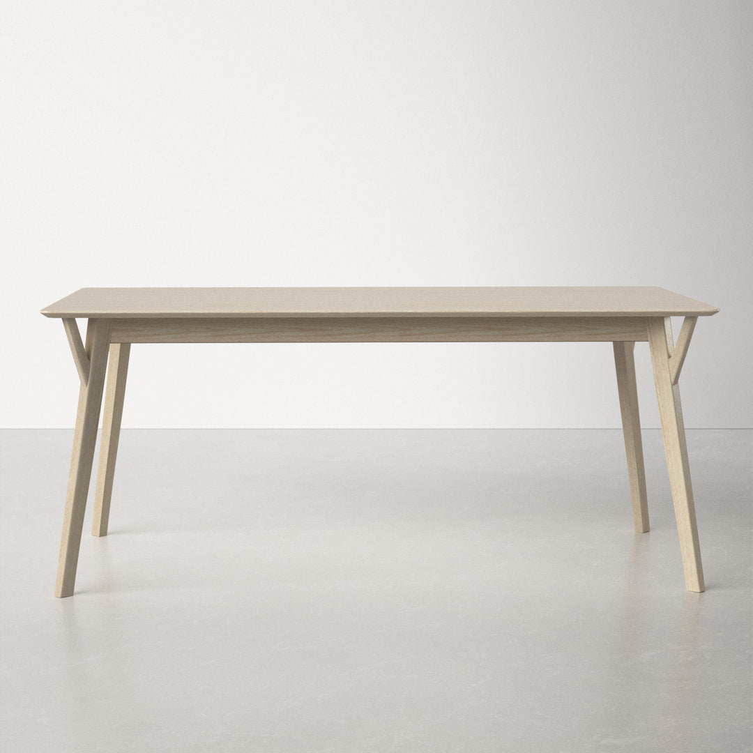 Evanston 71" Wood Dining Table AllModern Color: White Wash