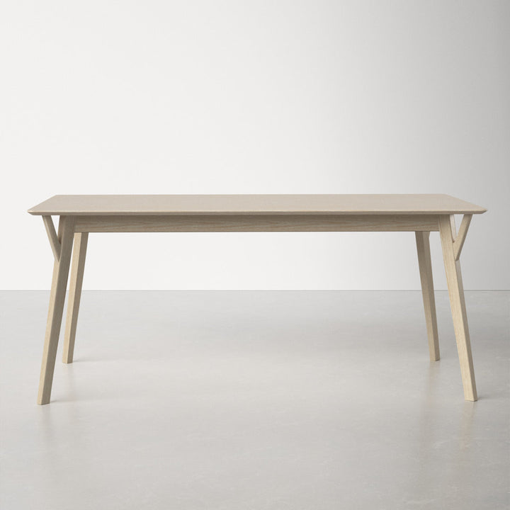 Evanston 71" Wood Dining Table AllModern Color: White Wash