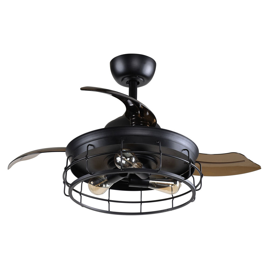 36'' Robichaux 3 - Blade Retractable Blades Ceiling Fan with Remote Control and Light Kit Included Trent Austin Design®