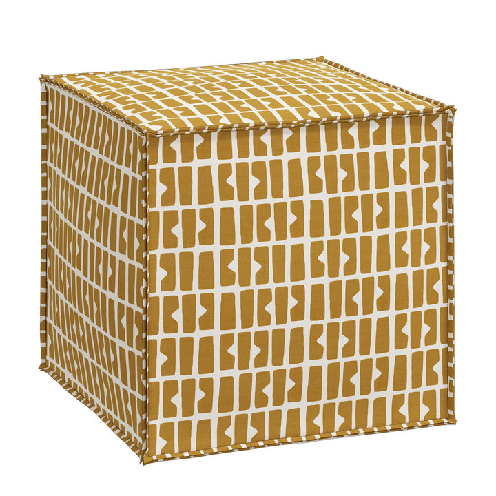 Beyla 19" Wide Square Geometric Cube Ottoman Birch Lane™