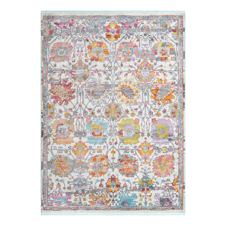 Haefner  Floral Orange/Gray/Blue Area Rug Langley Street® Rug Size: Rectangle 9' x 12'