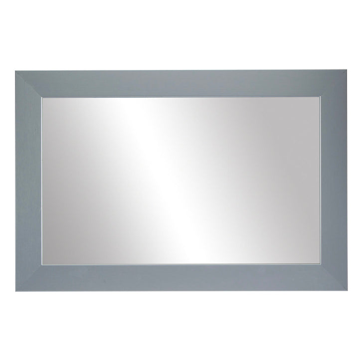 Shmuel Wood Framed with Safety Backing Ideal for Bathroom / Vanity Mirror Wade Logan® Size: 22" x 30" Finish: Brushed Chrome