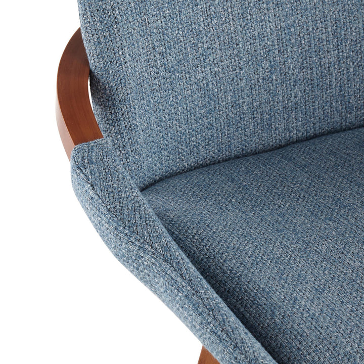 Whitacre Swivel Stool Wade Logan® Upholstery: Blue Noise Tweed, Seat Height: Counter Stool (26" Seat Height)