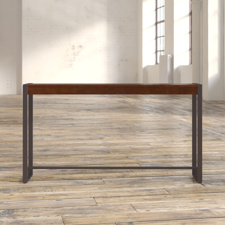 Danille Console Table Williston Forge Color: Dark Tobacco / Gunmetal