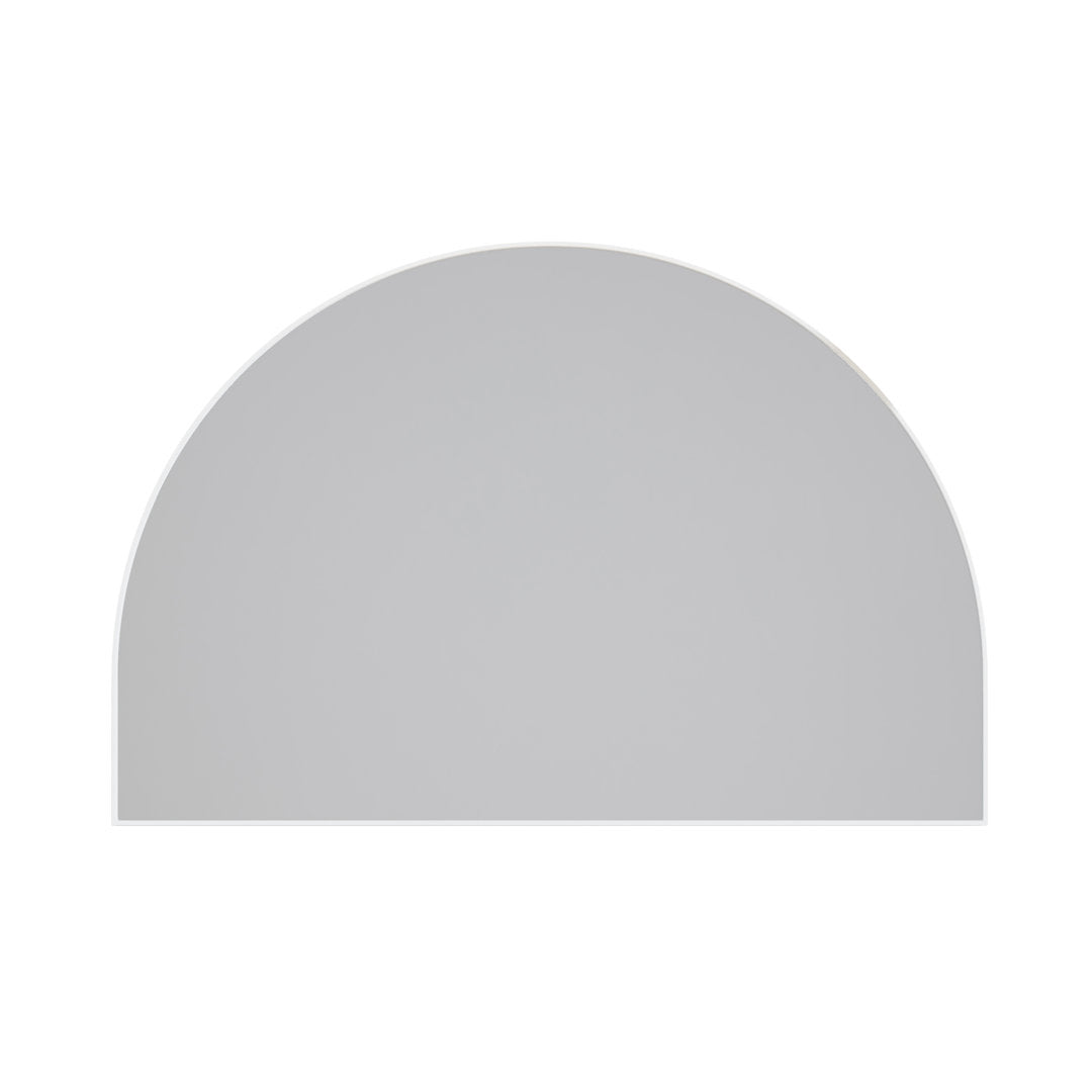 Kira Arched Mirror Glass Warehouse Size: 40'' X 60'' Finish: White