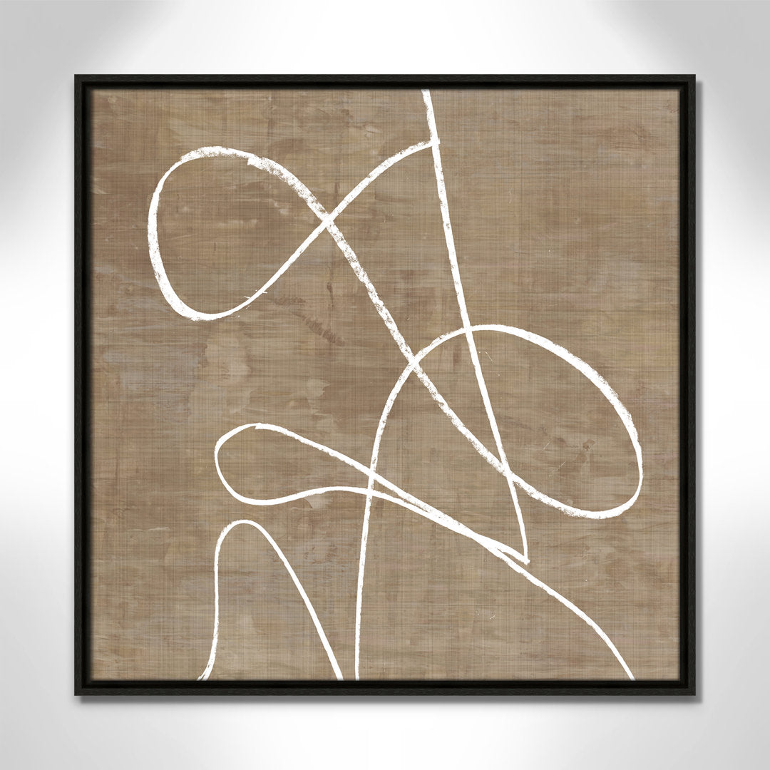 Swooping Lines - Floater Frame Painting on Canvas Joss & Main Size: 25.5" H x 25.5" W x 2" D Format: Espresso