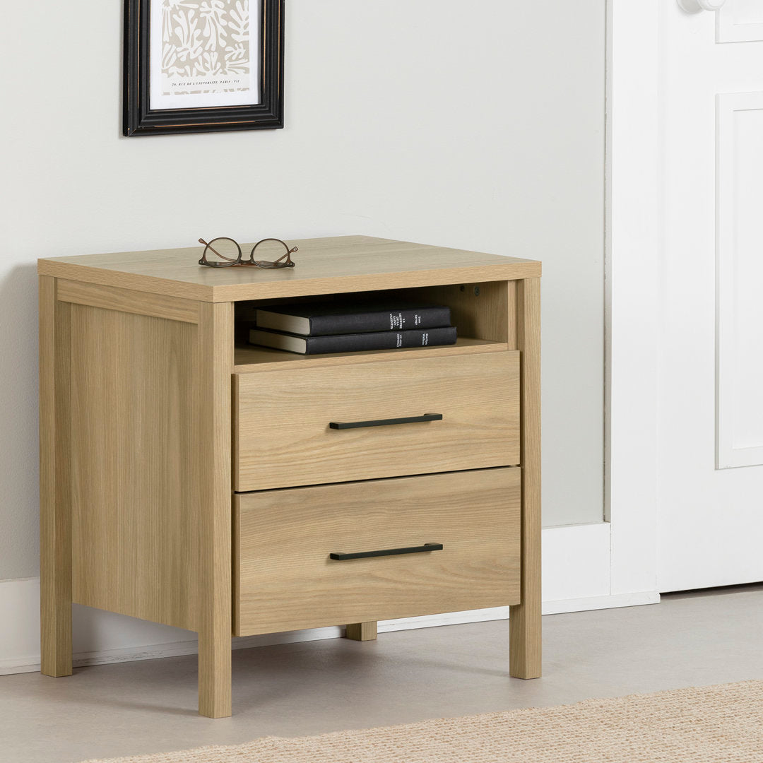 Gravity 2 - Drawer Nightstand South Shore Color: Natural Ash