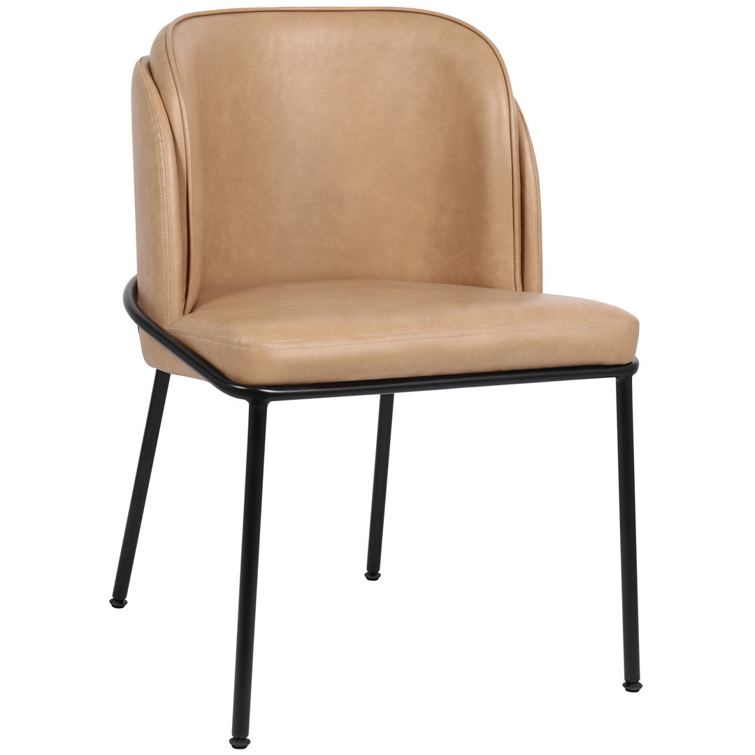 Philpott Faux Leather Dining Chair, Set Of 2 (Set of 2) Trent Austin Design® Upholstery Color: Tan