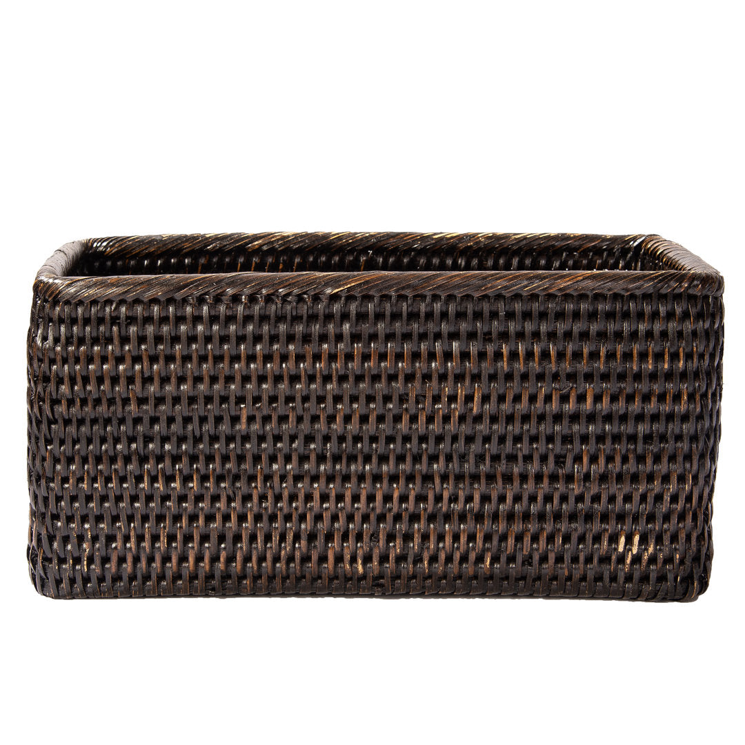 Albina Petite Rattan Basket Birch Lane™ Color: Tudor Black