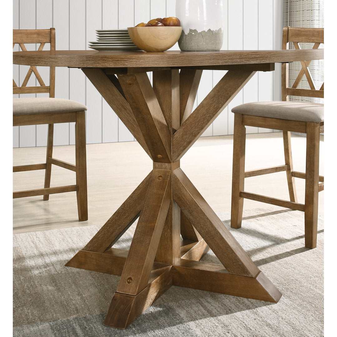 Ebbert Round Solid Wood Base Counter Height Dining Table Laurel Foundry Modern Farmhouse®