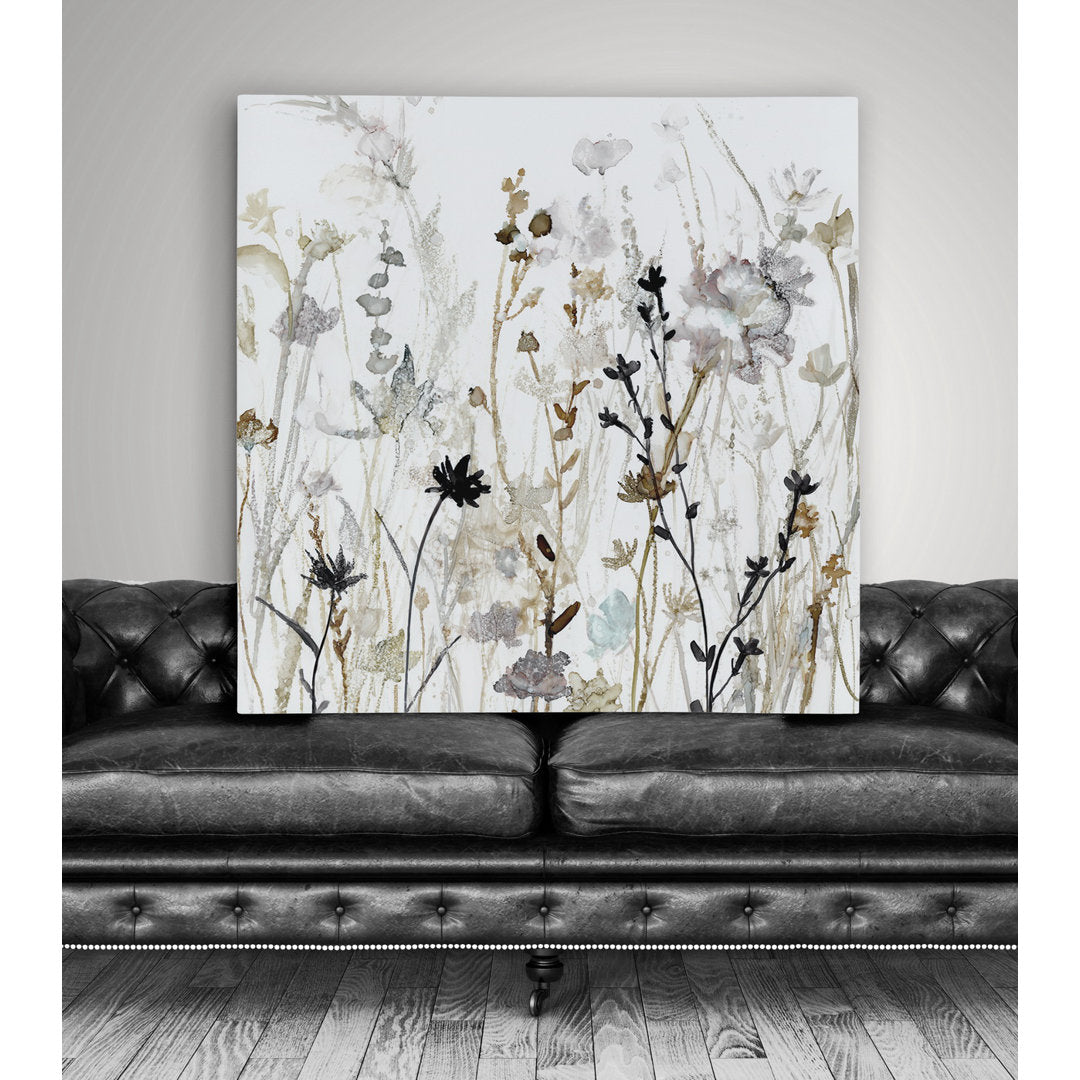 Wildflower Mist II - Painting Print Lark Manor™ Size: 40" H x 40" W x 1.5" D Format: Wrapped Canvas