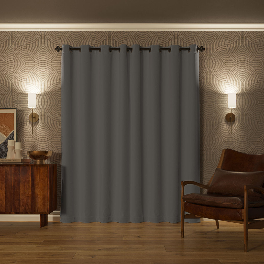 Wayfair Basics Blackout Grommet Curtain Panel Wayfair Basics® Curtain Color: Silver Gray Size per Panel: 40" W x 84" L