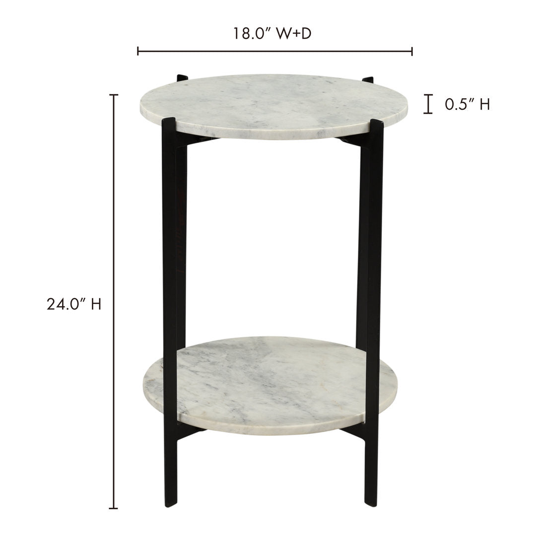 Blanche Marble Top End Table with Storage AllModern
