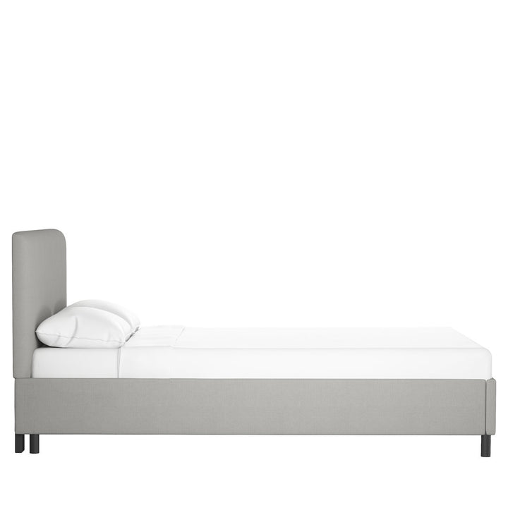 Pyburn Upholstered Low Profile Platform Bed Mercury Row® Color: Linen Gray Size: California King