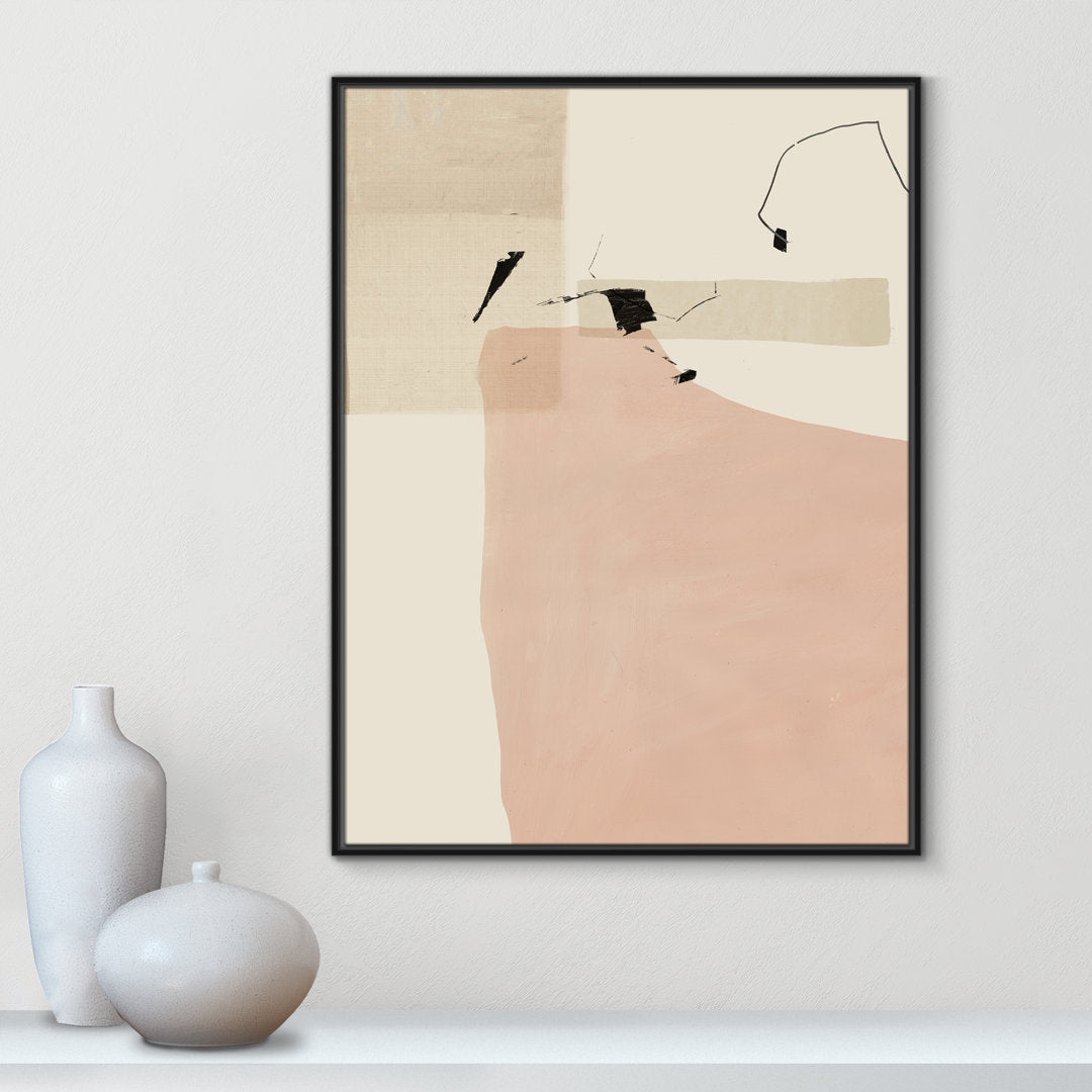 Soft Tempo - Floater Frame Painting on Canvas Joss & Main Frame Color: Black Framed Size: 41.5" H x 31.5" W