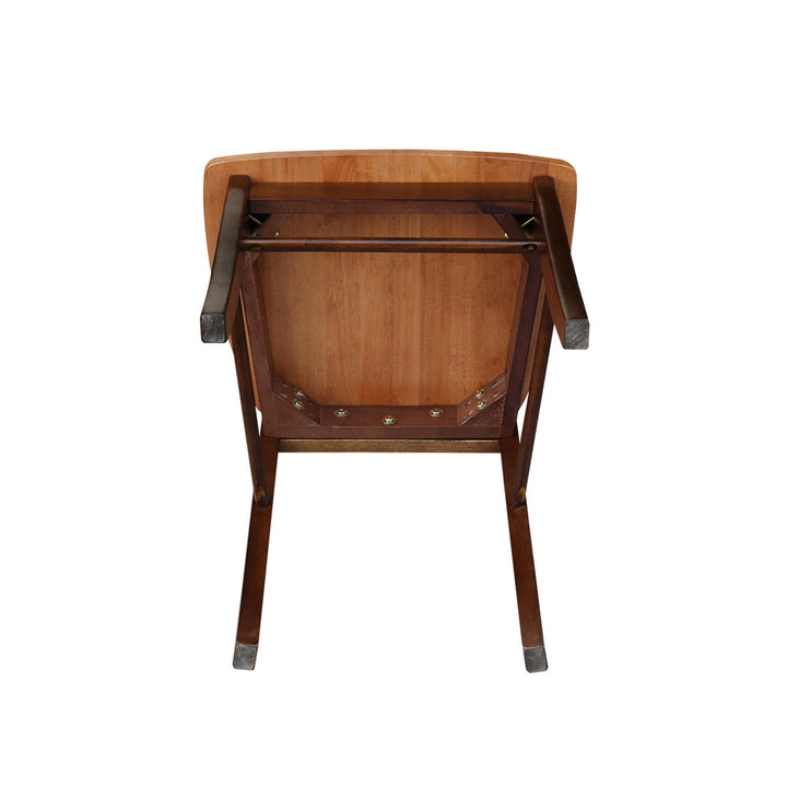 Solid Wood Cross Back Side Chair (Set of 2) August Grove® Color: Cinnamon/Espresso