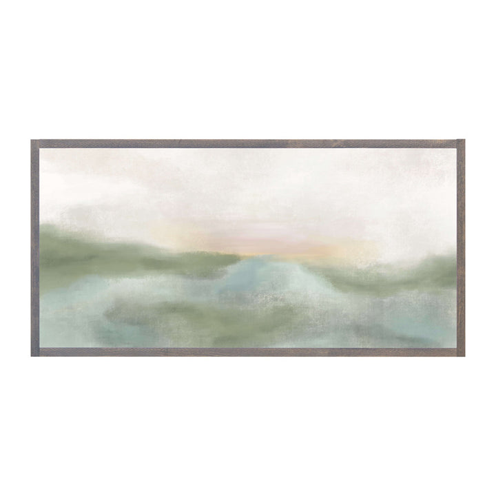 Morning Mercies Abstract Wood Framed Wall Art Orren Ellis Frame Color: Gray