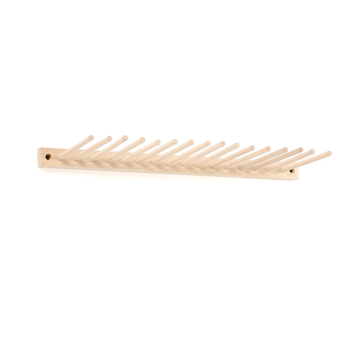 Danyia Solid Wood Wall Mounted Wine Glass Rack in Natural George Oliver