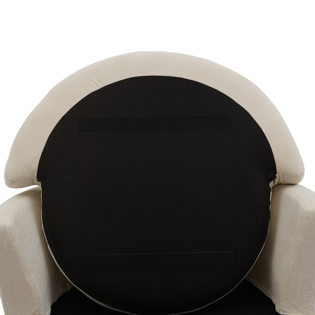 42" Wide Slipcovered Swivel Barrel Chair Latitude Run® Body Fabric: Beige Chenille