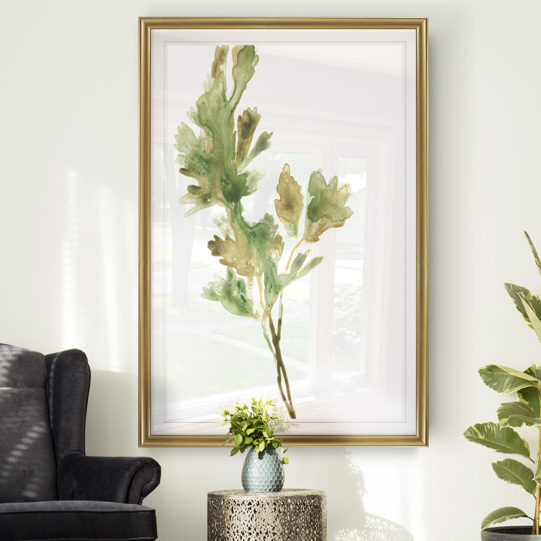 Earthtone Herbs I' Painting on Canvas Gracie Oaks Size: 26.5" H x 36.5" W x 1.5" D Format: Gold Framed