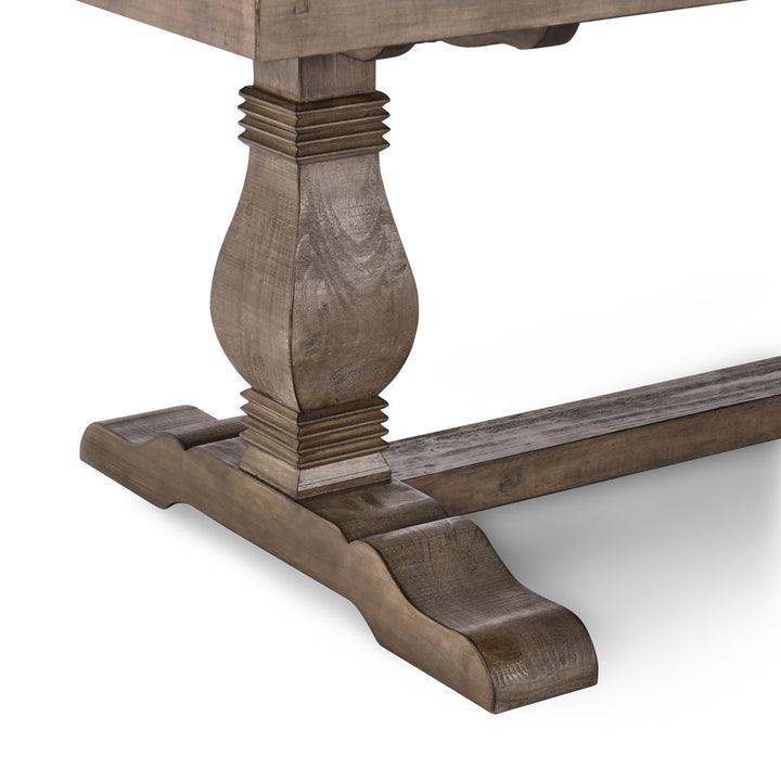 Kinston 78" Solid Wood Trestle Dining Table Birch Lane™ Color: Distressed Brown