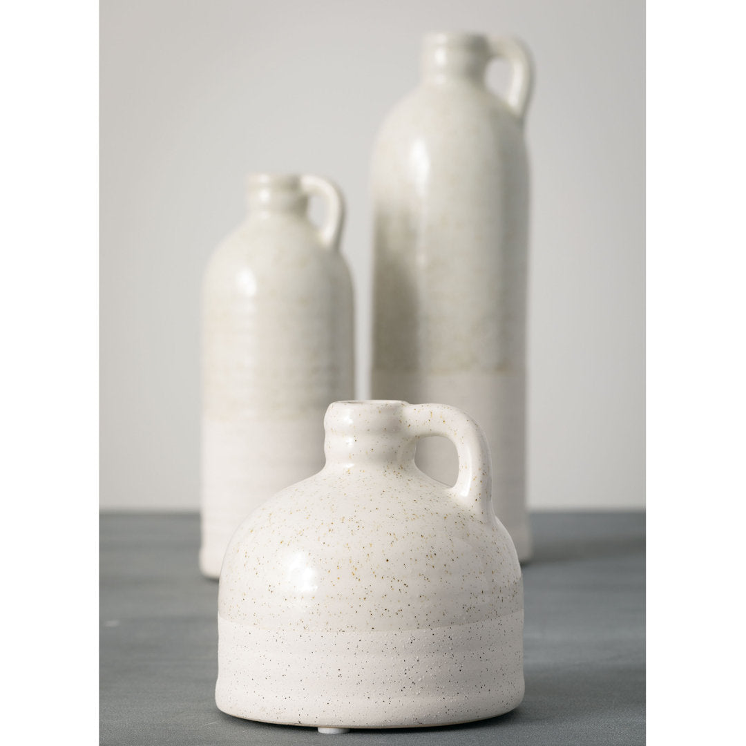 Cabell Ceramic Decorative Bottle Gracie Oaks Color: White
