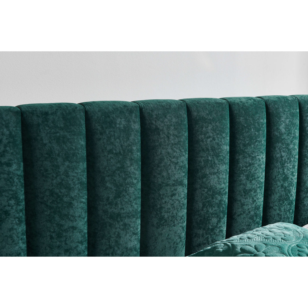 Daizia Lift Up Storage Platform Bed with Wingback Headboard Latitude Run® Color: Green Size: King