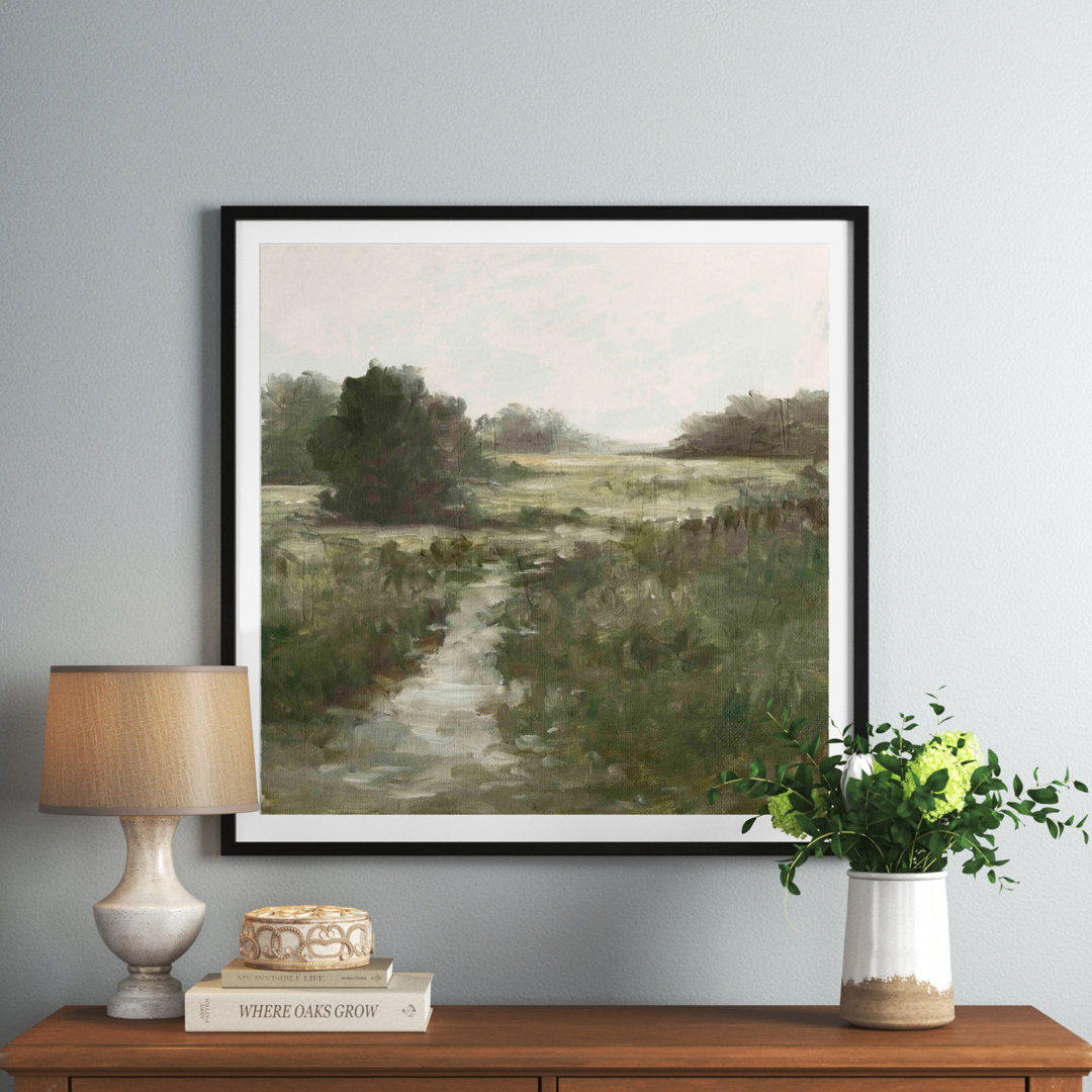 Tranquil Fen I by Ethan Harper - Picture Frame Painting Print Three Posts™ Frame Color: Black Size: 48"H x 32"W