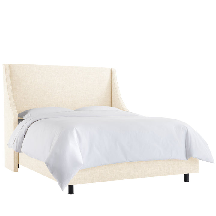 Bernadine Upholstered Low Profile Standard Bed Mercury Row® Color: Classic Linen Linen Size: Twin