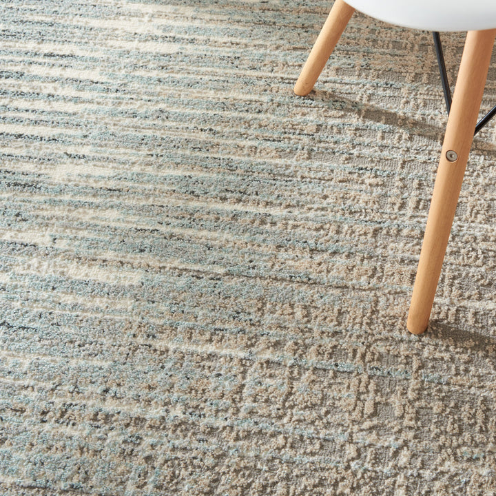 Kylan Abstract Teal/Gray/Beige Area Rug Steelside™ Rug Size: Rectangle 5'3" x 7'3"