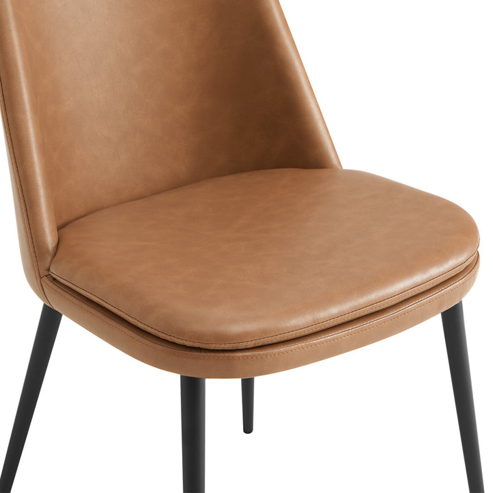 Betzalel Upholstered Parsons Chair (Set of 2) Wade Logan® Upholstery Color: Brown