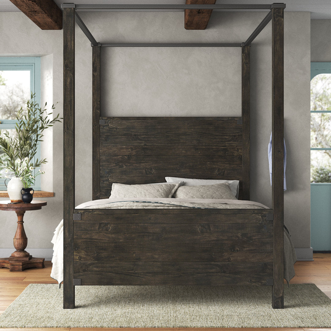 Breezewood Canopy Bed Birch Lane™ Size: Queen