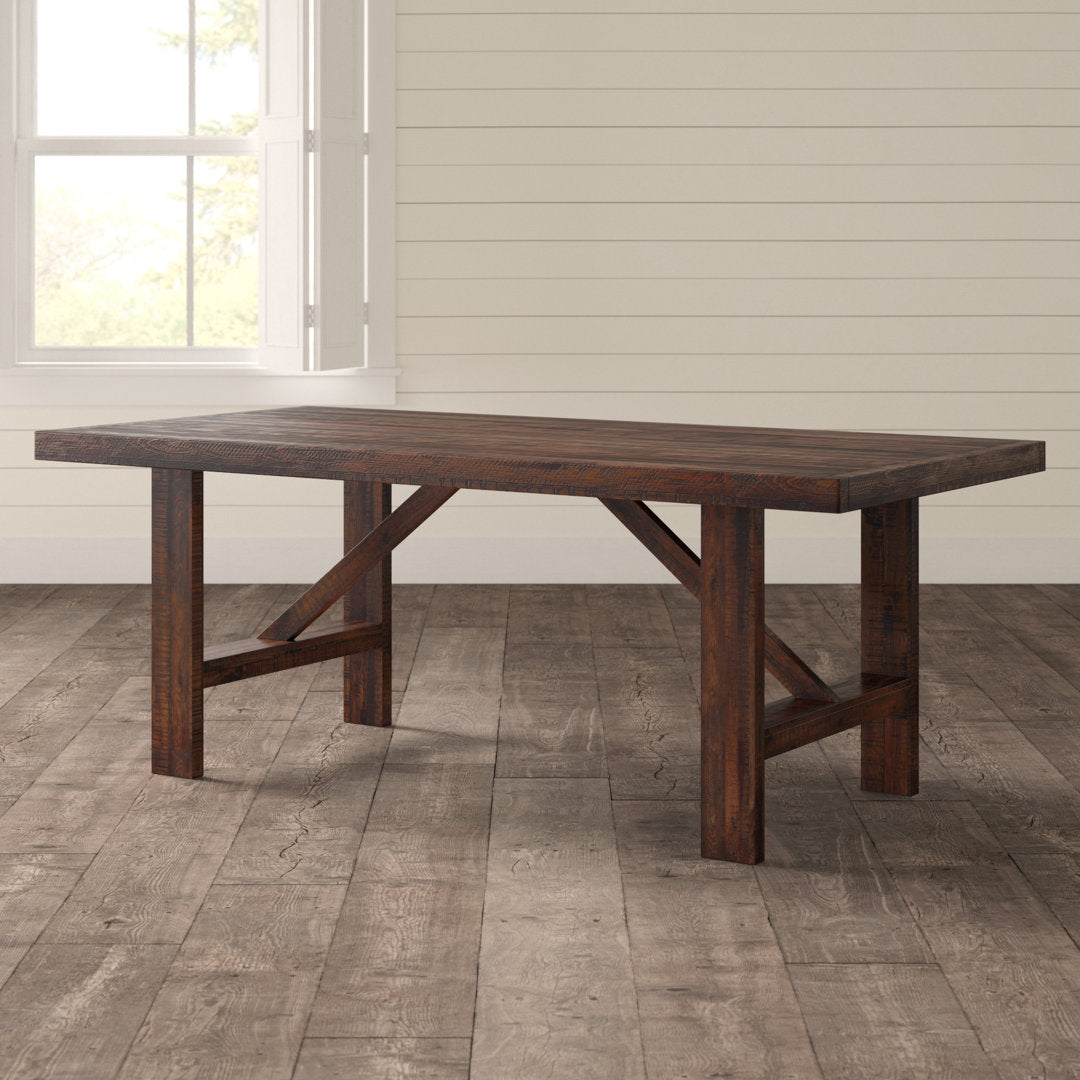 Jacorri Acacia Solid Wood Dining Table Loon Peak®