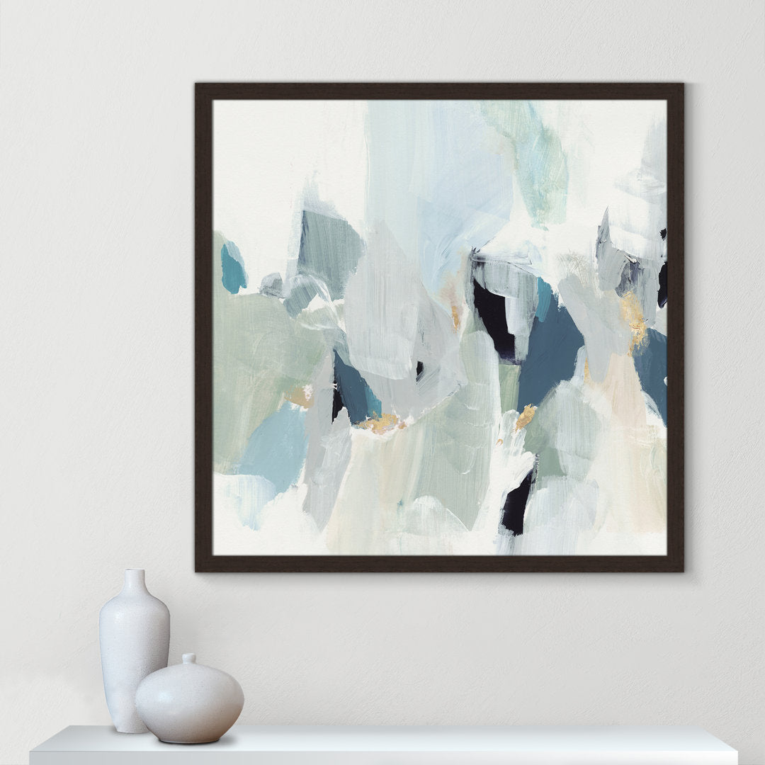 Little Talks II by Isabelle Z - Picture Frame Print on Canvas Casa Fine Arts Size: 37" H x 37" W x 0.75" D Format: Walnut Picture Framed Paper