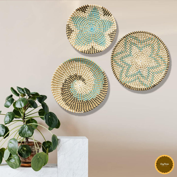 3 Piece Seagrass African Basket Wall Décor Set Bungalow Rose