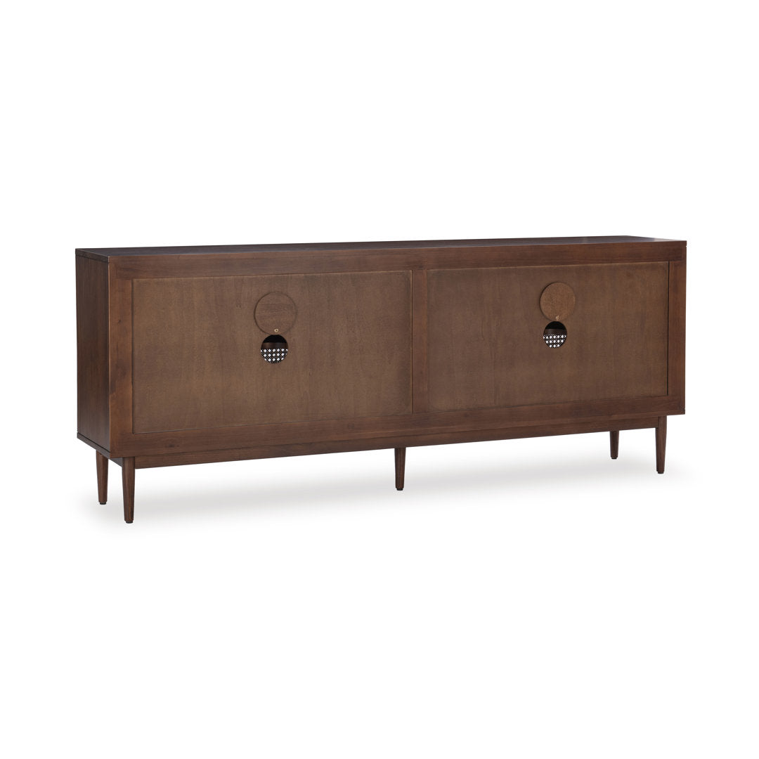 Genie Solid Wood 4 - Door Sideboard Joss & Main Color: Walnut