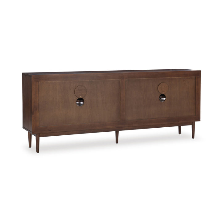 Genie Solid Wood 4 - Door Sideboard Joss & Main Color: Walnut