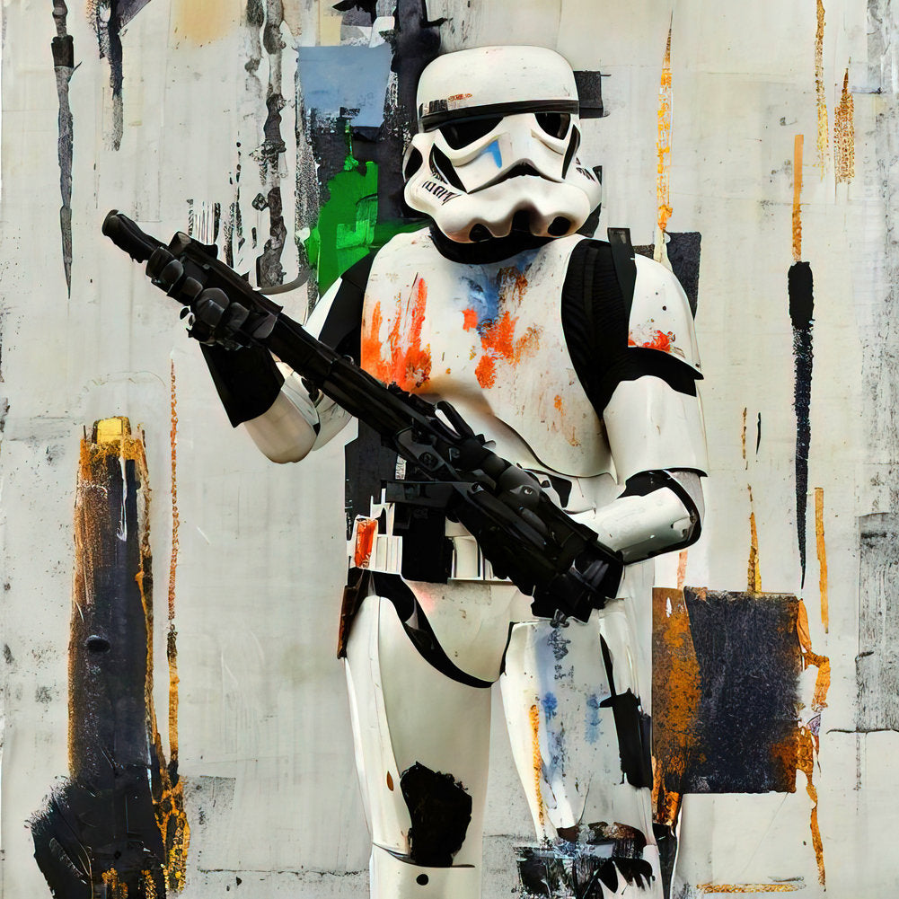 Stormtrooper Four by Stephen Chambers - Wrapped Canvas Graphic Art ATX Art Group LLC Size: 36" W x 36" H
